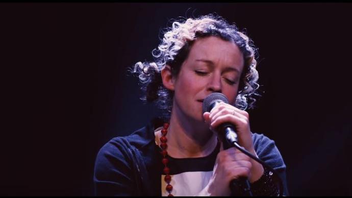 kate rusby singing at a concert in central london