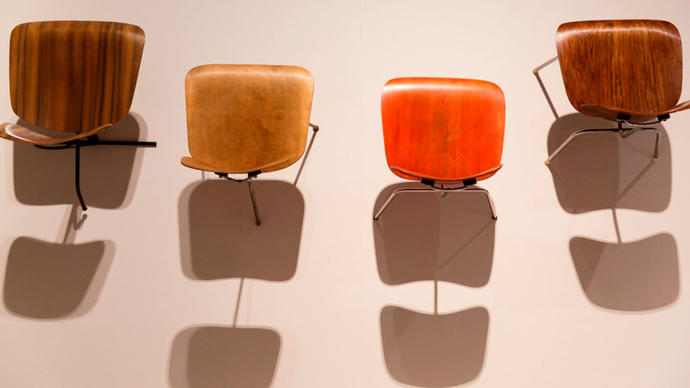 Photo of Eames chairs from above