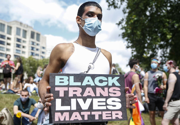 Black Trans Lives Matter protester 
