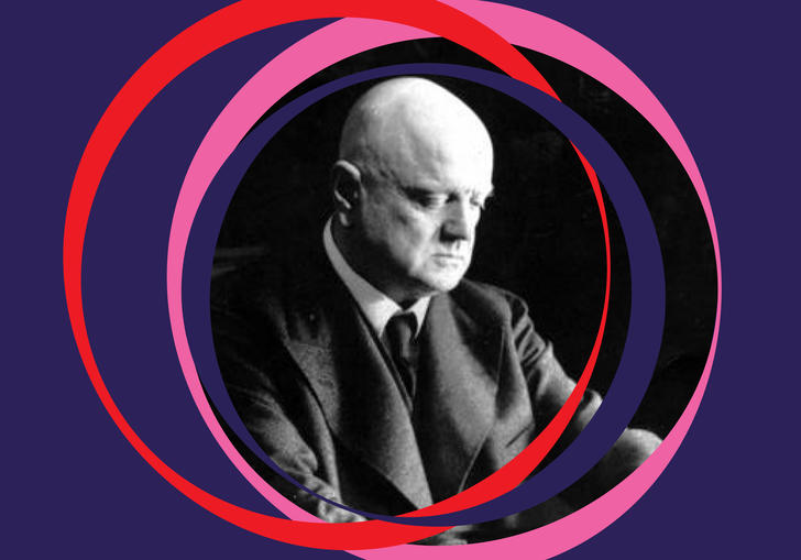 Black and white photo of Jean Sibelius