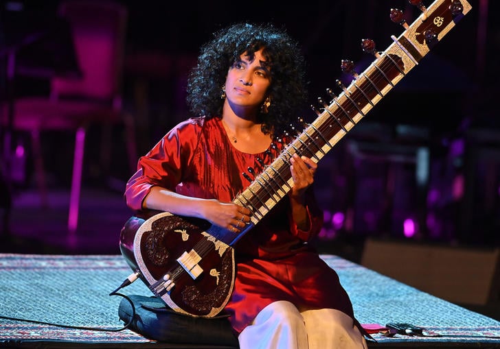 Anoushka Shankar playing the sitar at the BBC Proms