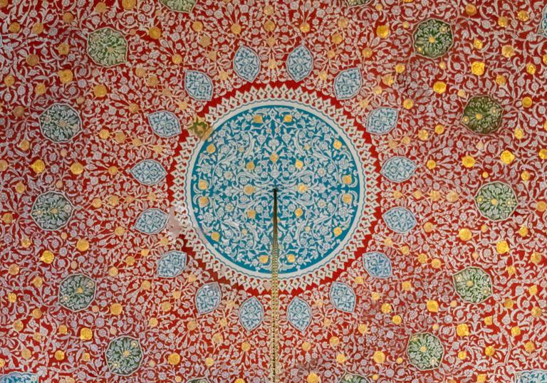 Ornate ceiling artwork in the Topkapı Palace, Istanbul