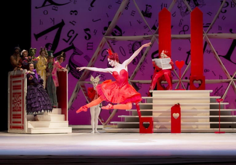 An image from Alice's Adventures in Wonderland from the Royal Opera House