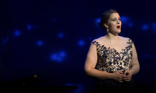Lise Davidsen singing on stage portrait