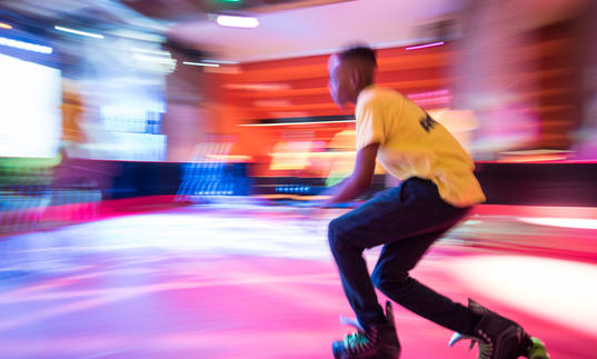Male figure on roller skates