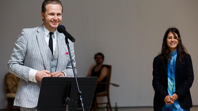 Photo of Ragnar Kjartansson and Leila Hasham