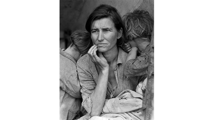 Photo of woman by Dorothea Lange