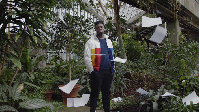 young person leon in conservatory