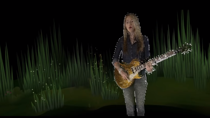 digital rendition of beatie wolfe playing guitar