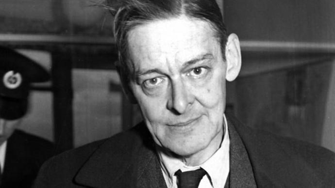 black and white photo of ts eliot