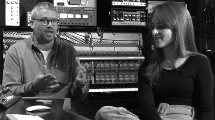 Photo of Hannah Peel and Will Burns talking to the camera