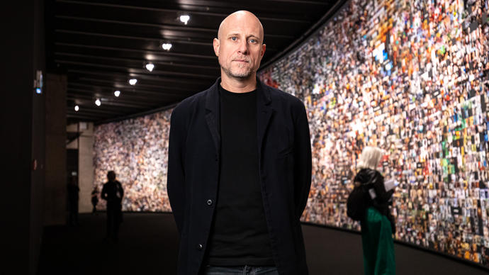 Trevor Paglen in an exhibition