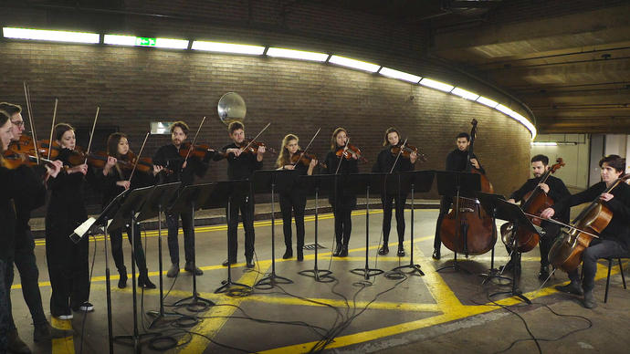 12 ensemble in the barbican car park