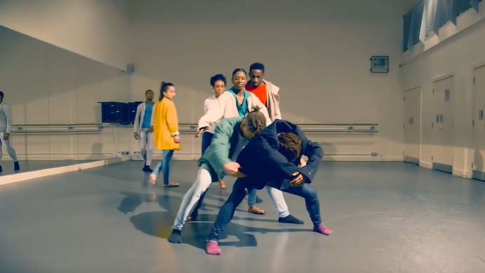 photo of ballet black dancers rehearsing