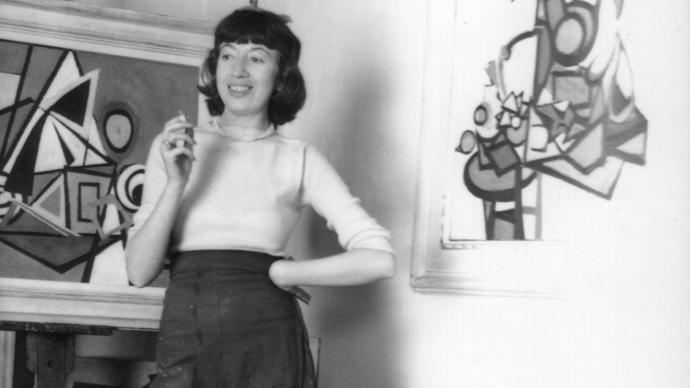 Lee Krasner in studio
