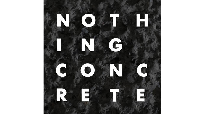 Nothing Concrete text on concrete background