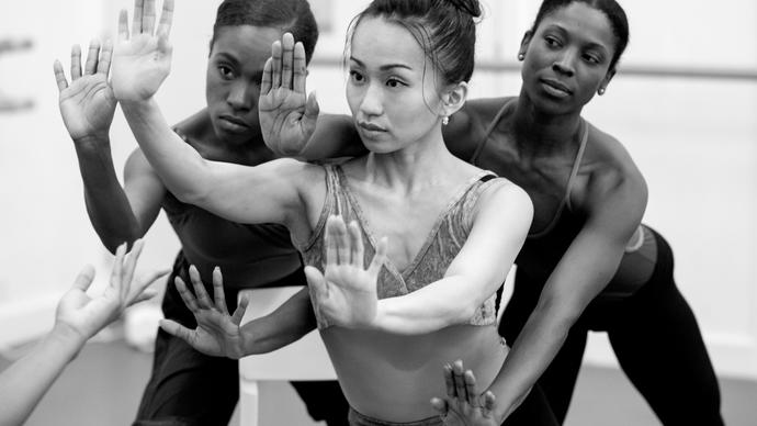 three ballet black dancers