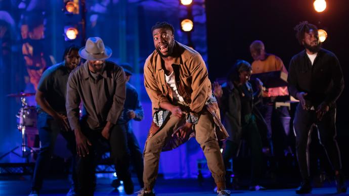 Fehinty Balogun in Can I Live filmed at the Barbican
