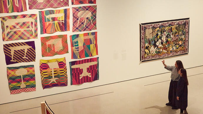 install photo from the Unravel exhibition