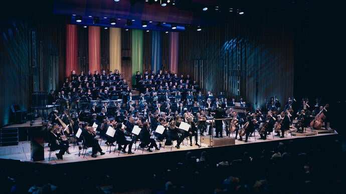 Classical Pride orchestra on stage