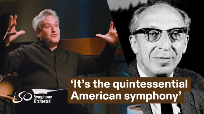 Thumbnail with text 'It's the quintessential American Symphony' featuring an image of Sir Antonio Pappano and Aaron Copland