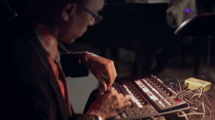 a photo of julius eastman performing in new york at moma ps1