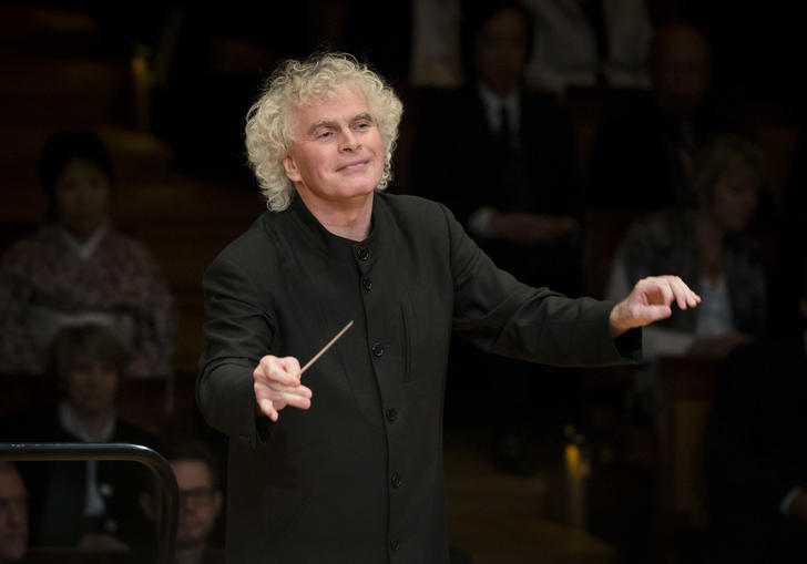 Simon Rattle conducting