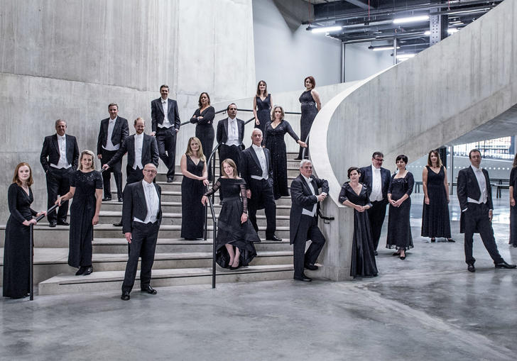 BBC Singers group stairs