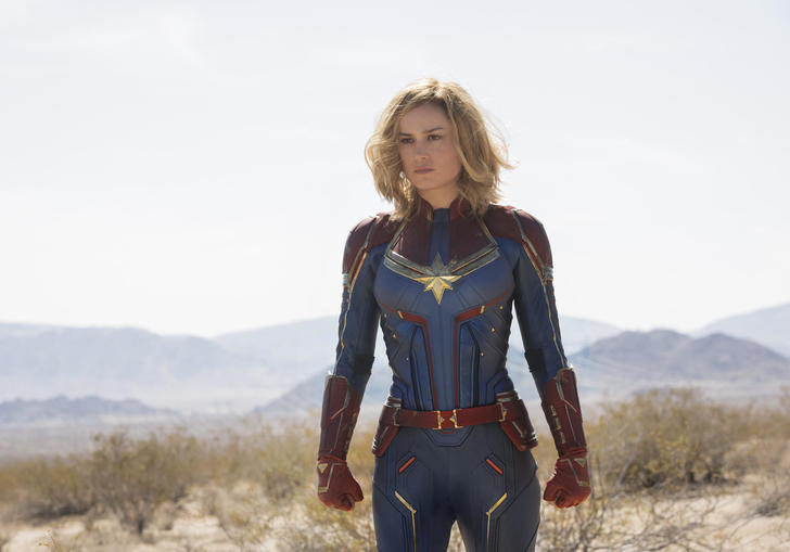 Shot of Brie Larson as Captain Marvel