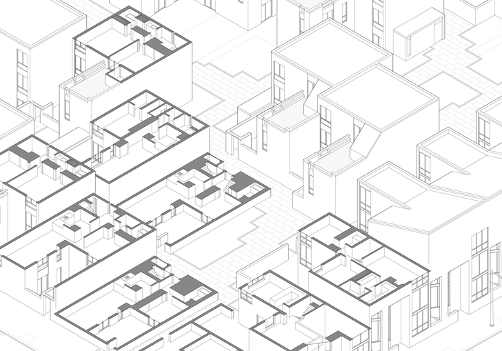 Floor plans for suggested low rise housing