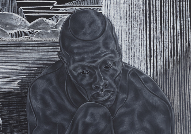 Work by artist Toyin Ojih Odutola, entitled Early Embodiment