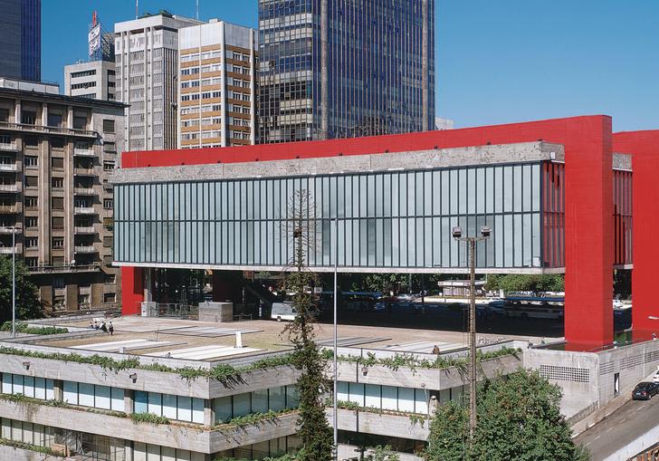 The Museo de Arte de São Paulo, designed by Lina Bo Bardi, Italian-born Brazilian modernist architect.