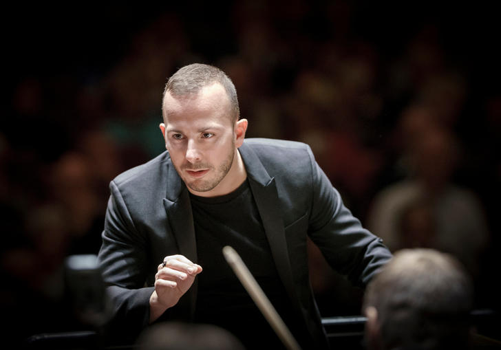 Yannick conducting with great focus