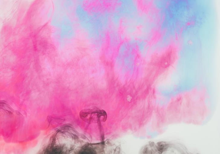 Swirling coloured mist