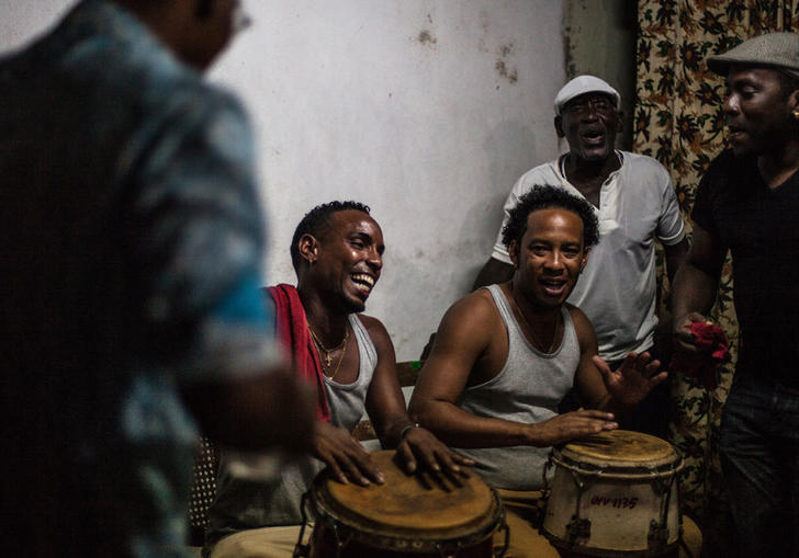 photo of cuban musicians playing music