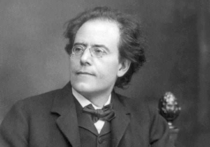 black and white photo of gustav mahler