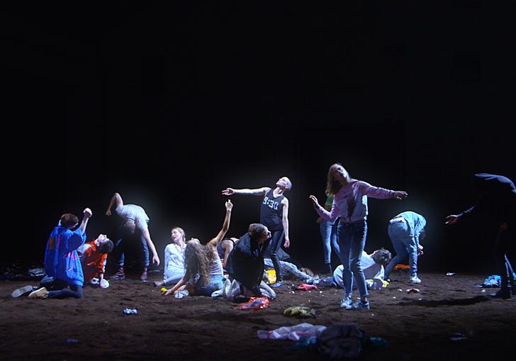 A group of dancers on a stage in a still from If It Were Love