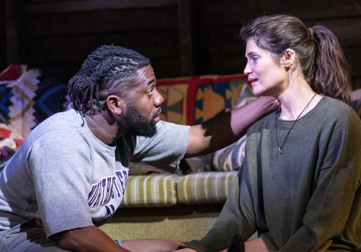Walden - Fehinti Balogun (Bryan), Gemma Arterton (Stella) on stage in Walden