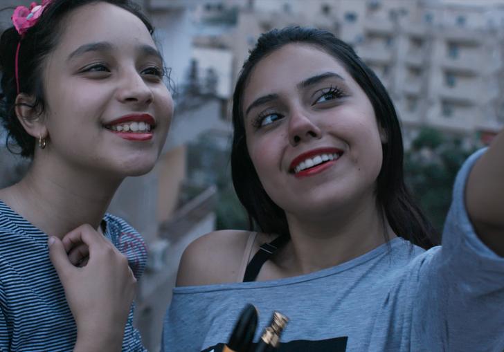 two girls take a selfie together
