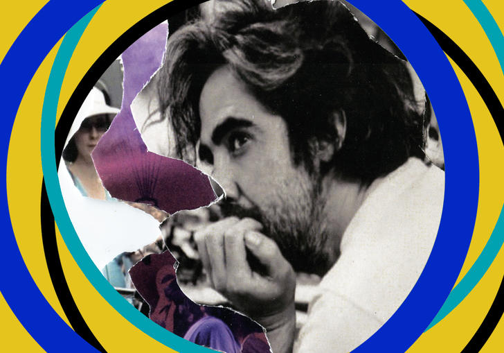 A collage of images, including a black and white image of Patrick Watson, with BBC SO branding around the outside of the image 