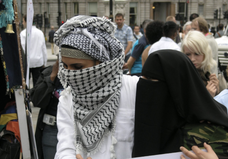 Two LGBTQ+ Muslims at a protest