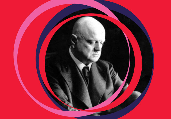 Black and white photo of Jean Sibelius