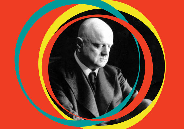 Black and white photo of Jean Sibelius