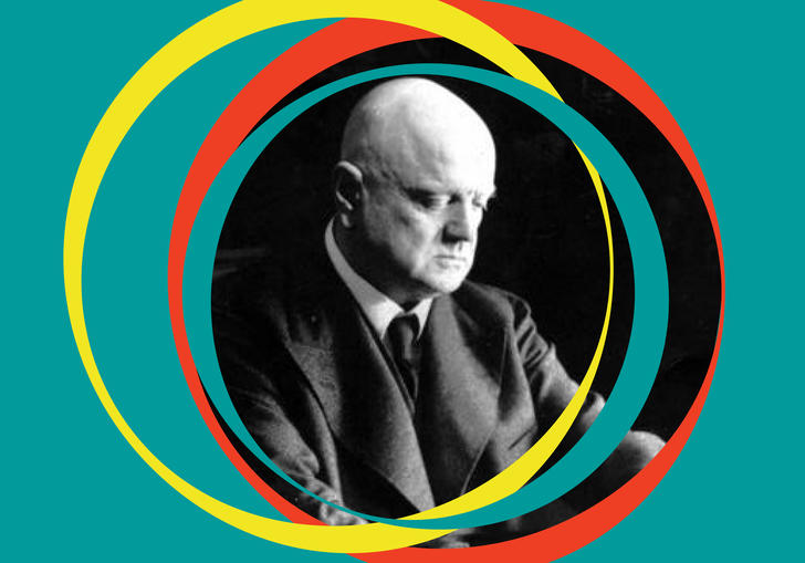 Black and white photo of Jean Sibelius