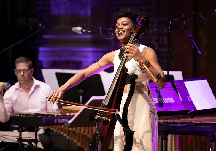 Ayanna Witter-Johnson with the LSO Percussion Ensemble at LSO St Luke's