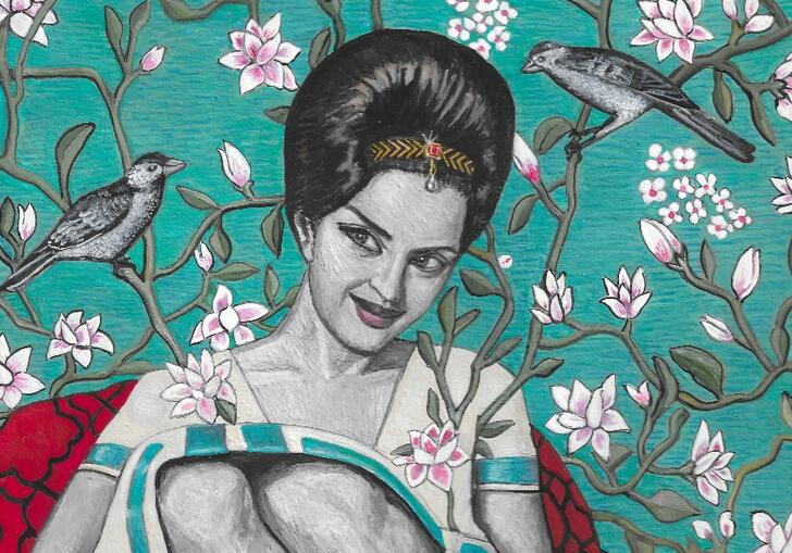 Soheila Sokhanvari, Wild at Heart (Portrait of Pouran Shapoori), 2019