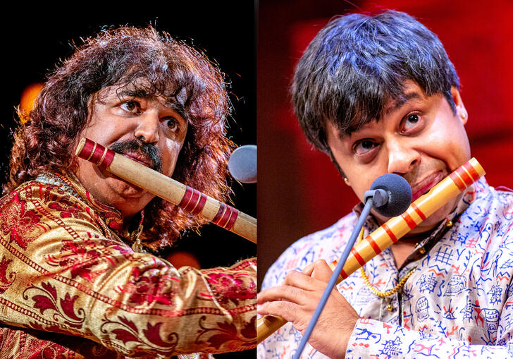 Side by side photo of performers Pravin Godkhindi and Shashank Subramanyam