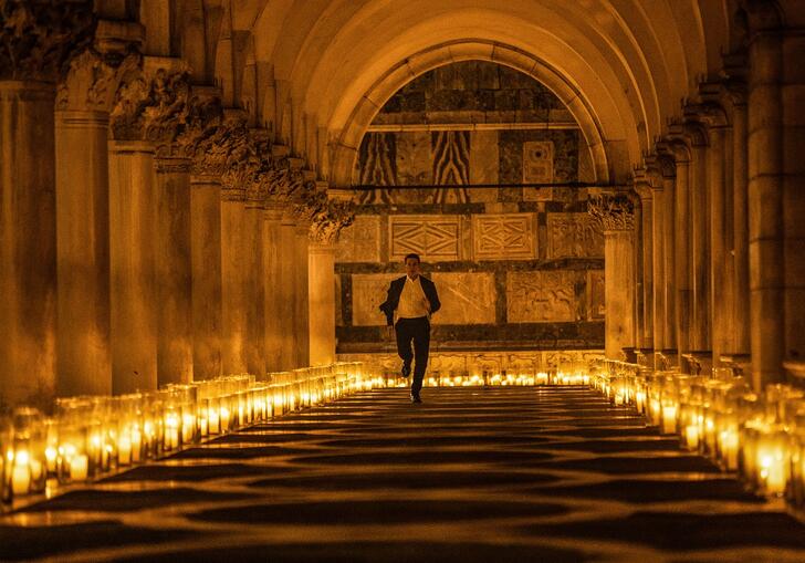 Ethan Hunt deploys his famous sprint in a candlelit room 