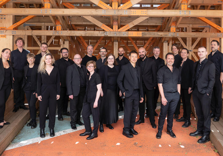 Members of The Fourth Choir dressed in black