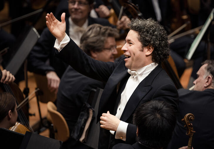 Gustavo Dudamel conducting the LA Phil